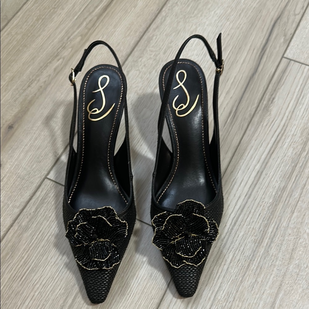 Elegant Black Slingback Heels